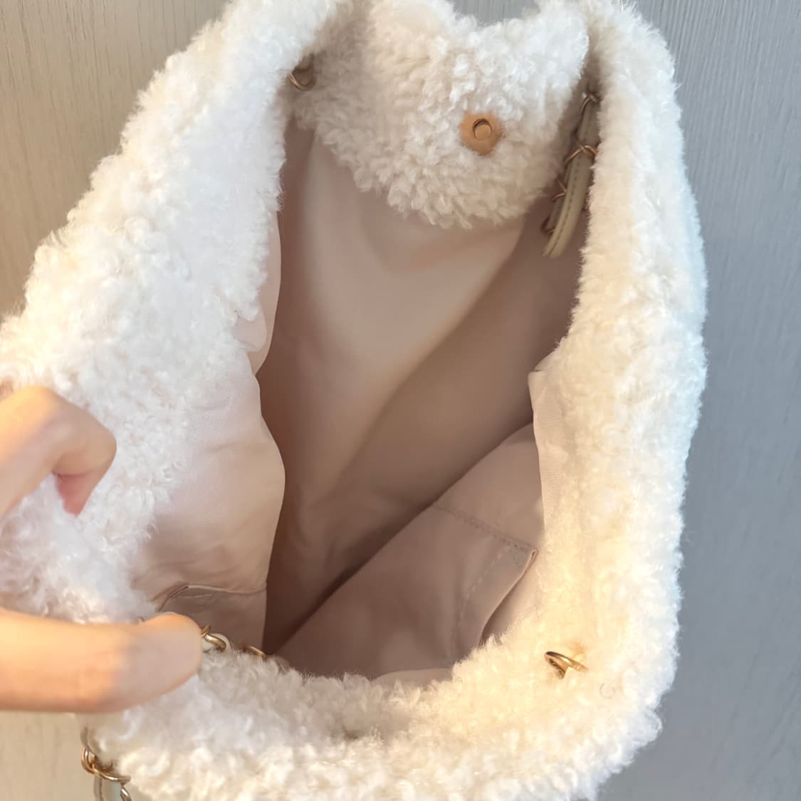 일본 미피 뽀글이 체인백 상품이미지4