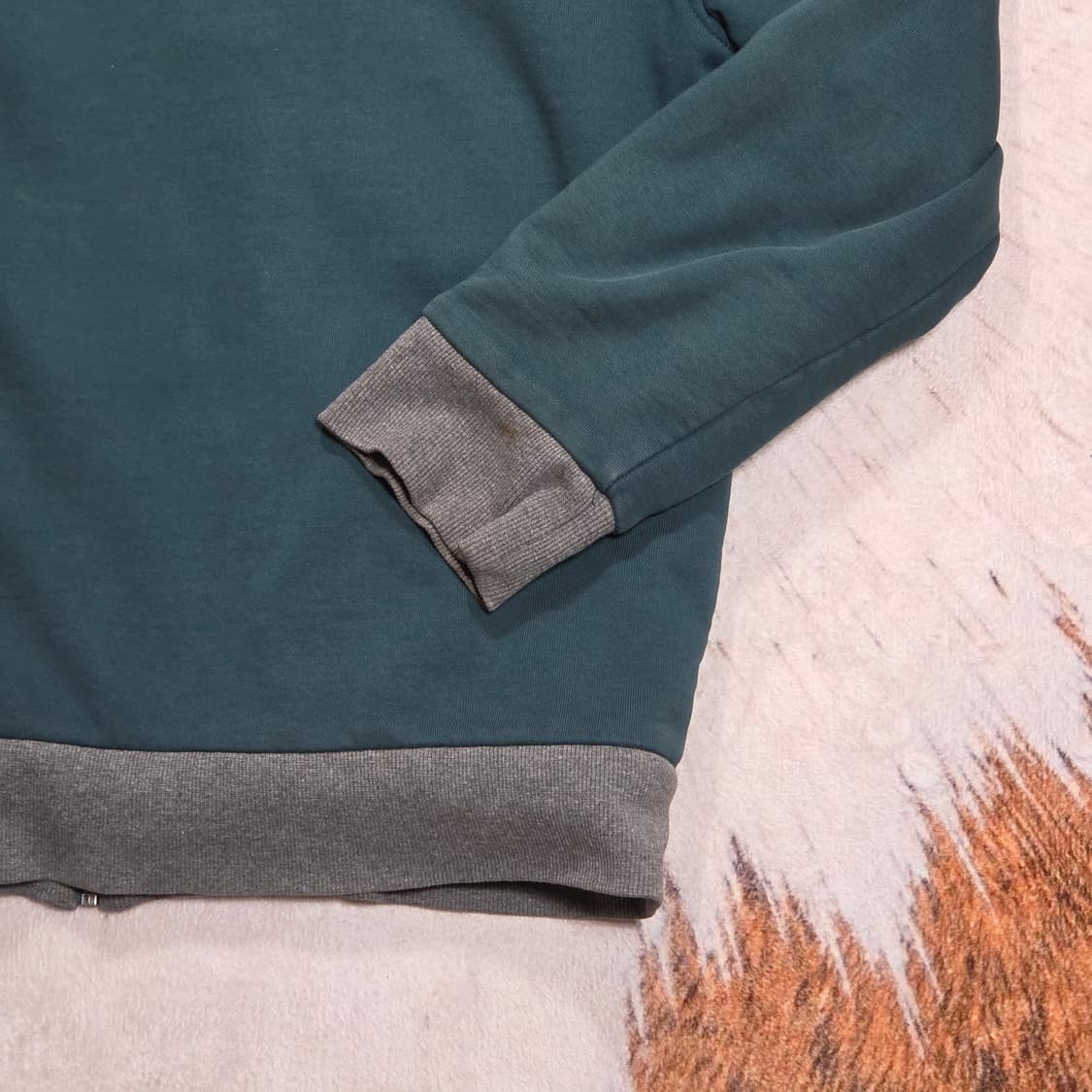 행텐 다크 그린 쉐르파 후드집업 상품이미지7