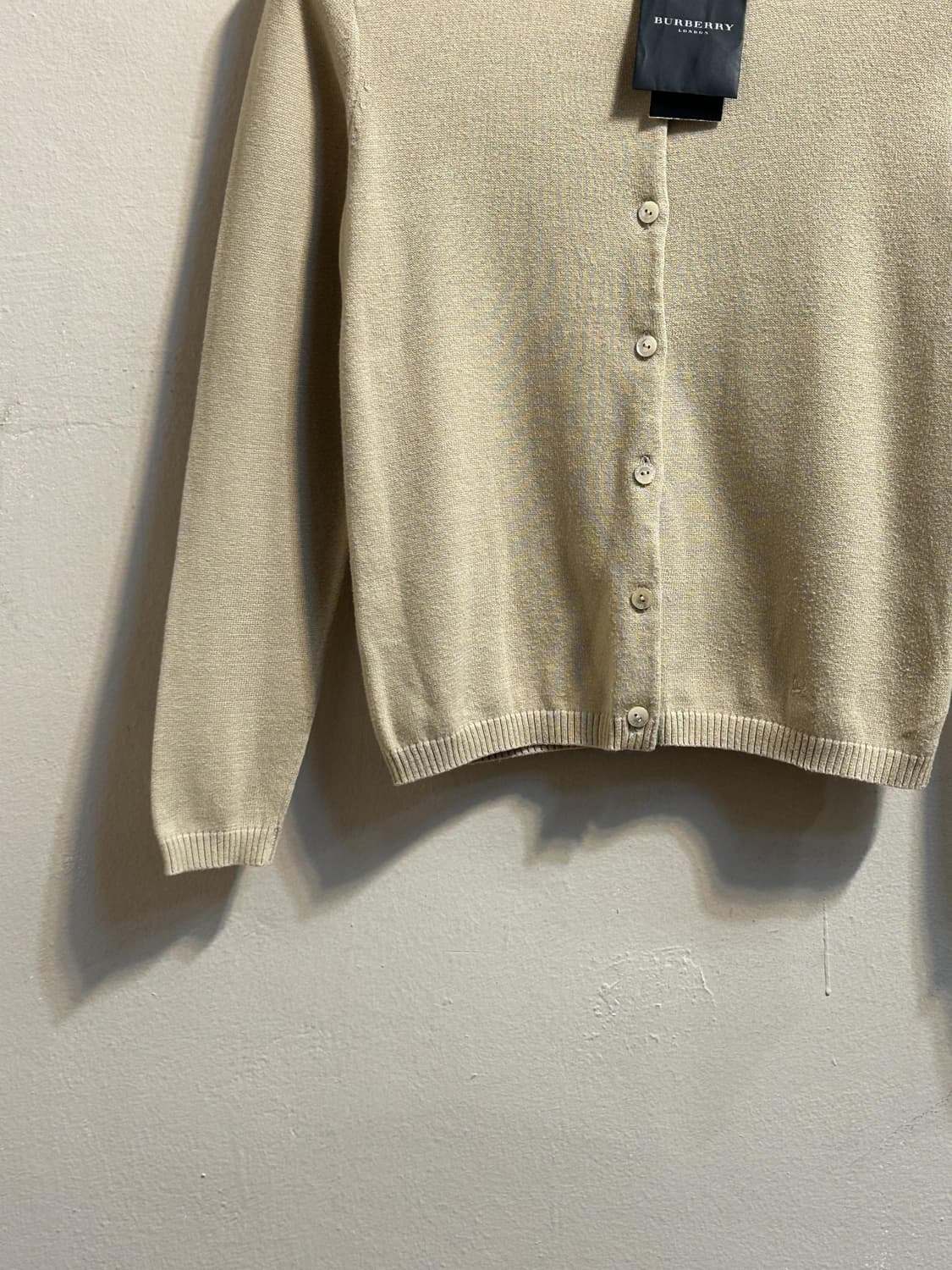 (deadstock) 버버리 코튼 라운드넥 가디건 상품이미지4