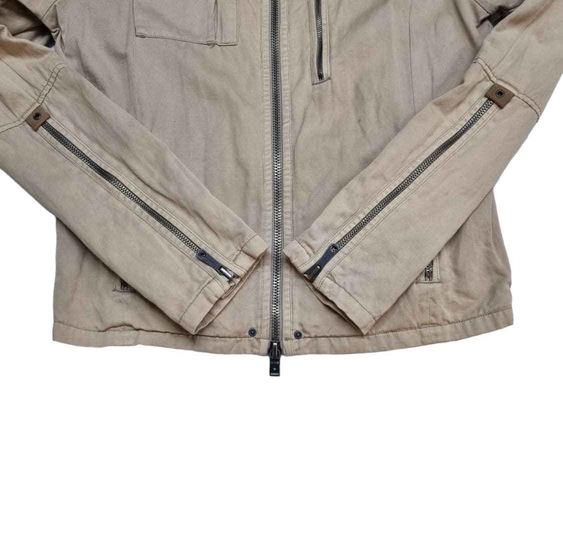 디젤 브라운 투웨이 넥버클 라이더자켓 상품이미지3