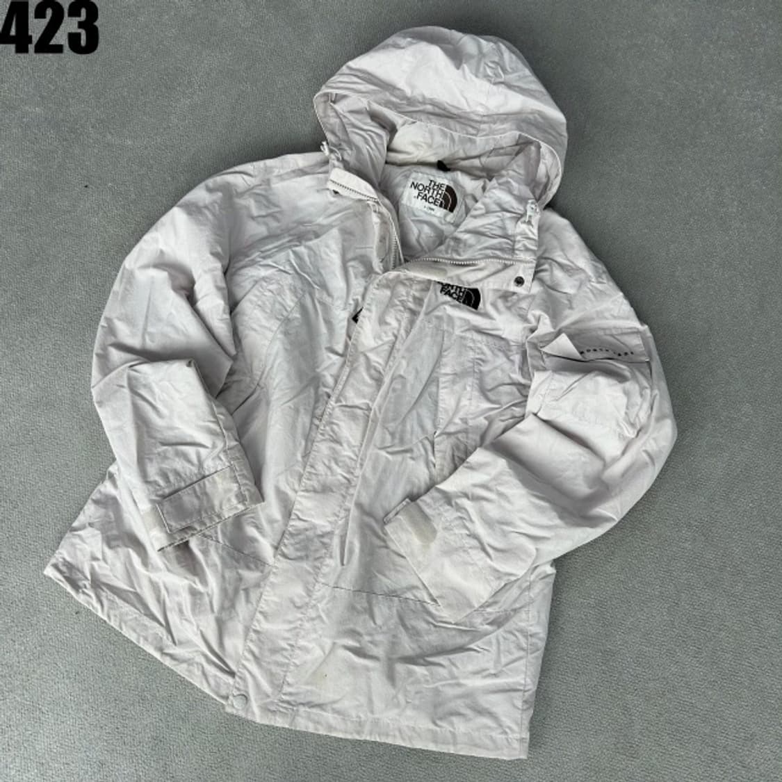 노스페이스 바람막이 화이트 신형 후드 자켓 L 상품이미지1