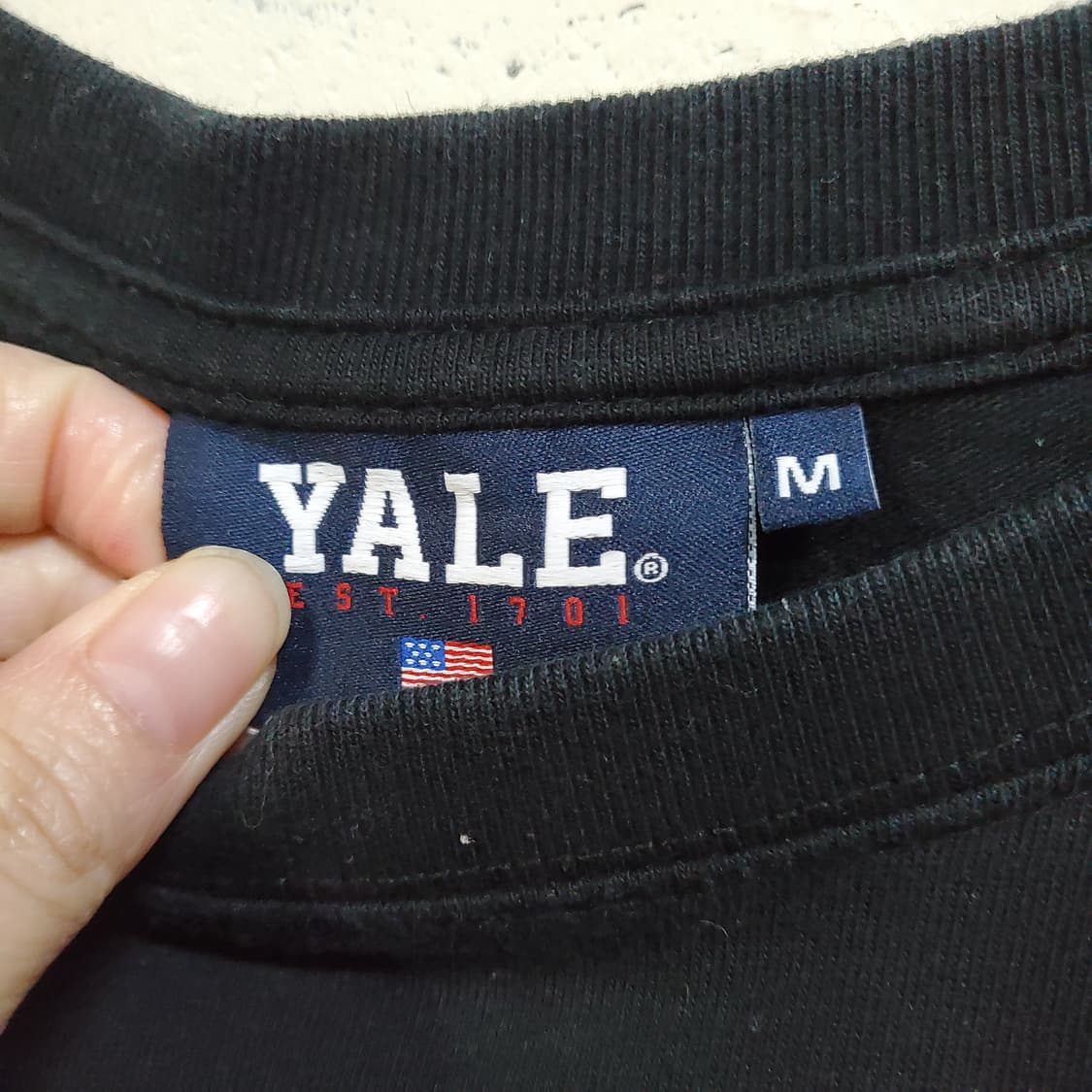 예일 YALE 블랙 반팔 티셔츠 상품이미지5