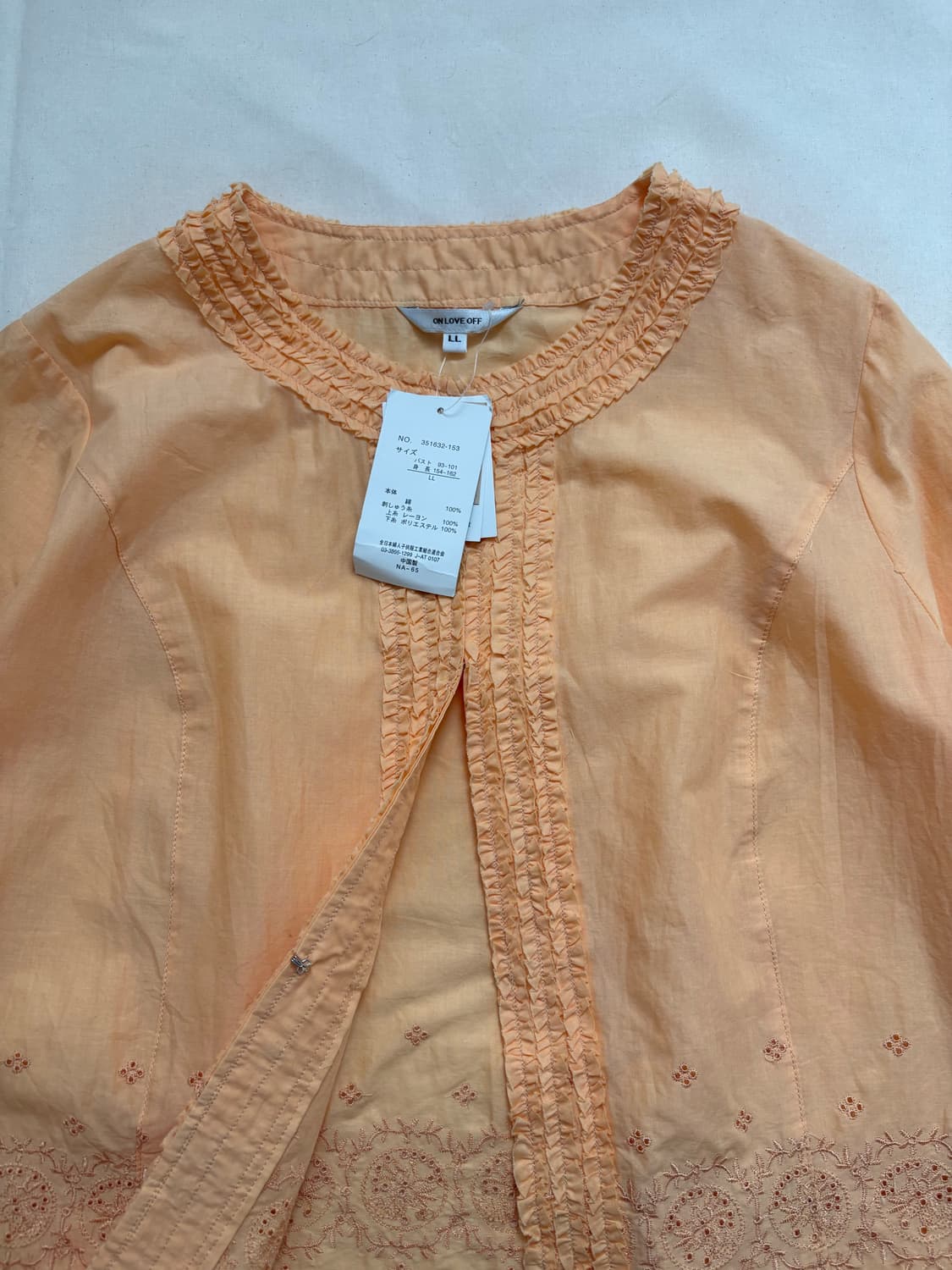 vintage orange frill lace blouse 상품이미지3