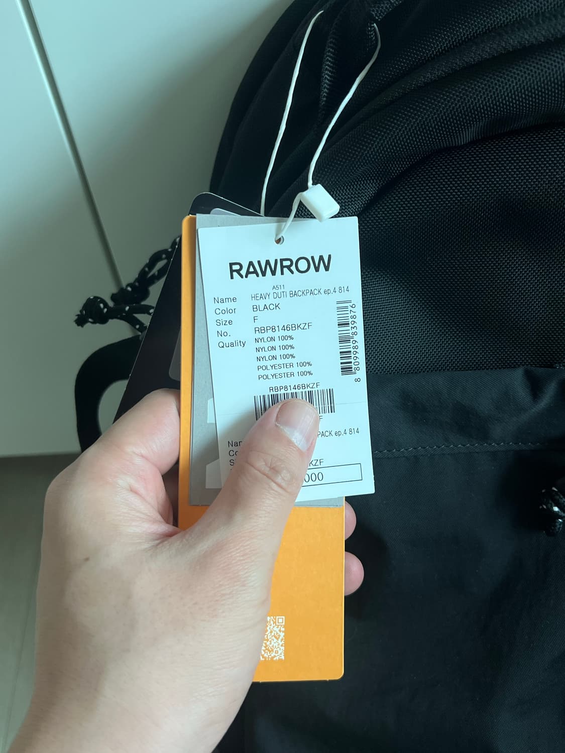 로우로우 헤비듀티 백팩 새상품 상품이미지2