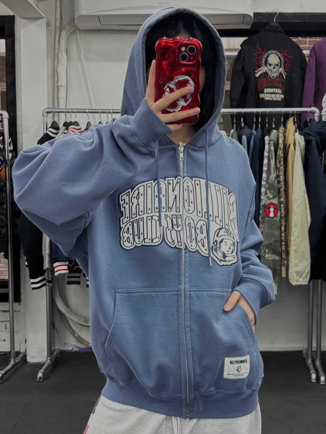 빌리어네어 보이즈 클럽 아치로고 후드집업 상품이미지4