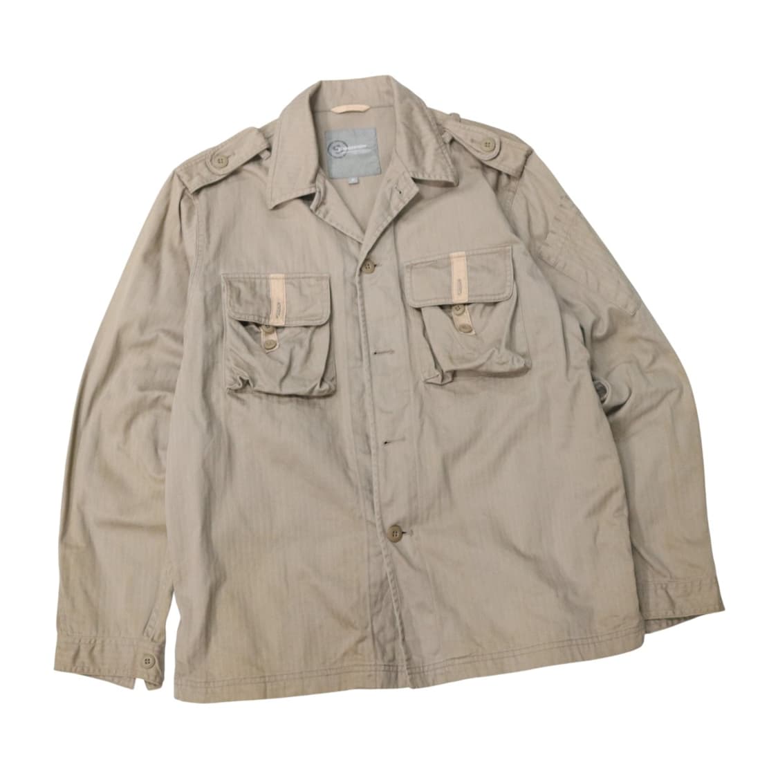 SUGGESTION 서제스션  빈티지 헤링본 트윌 사파리 자켓 M 상품이미지1