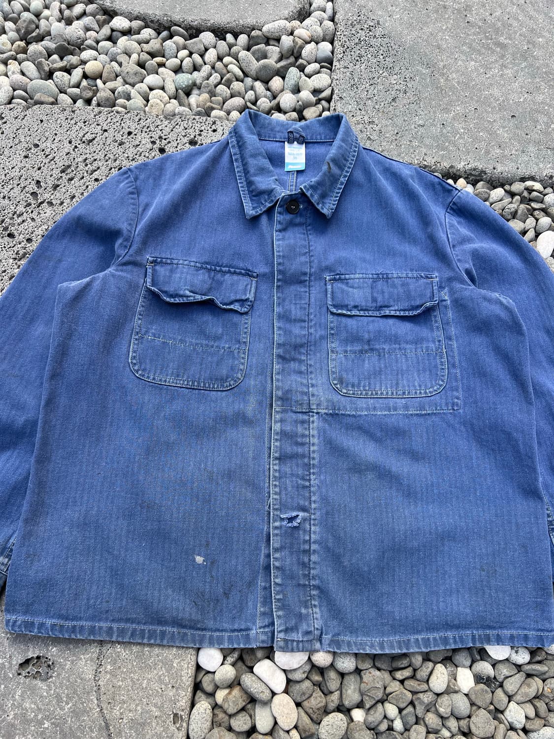 FADED VINTAGE WASHING HBT 헤링본 프렌치워크자켓 상품이미지3