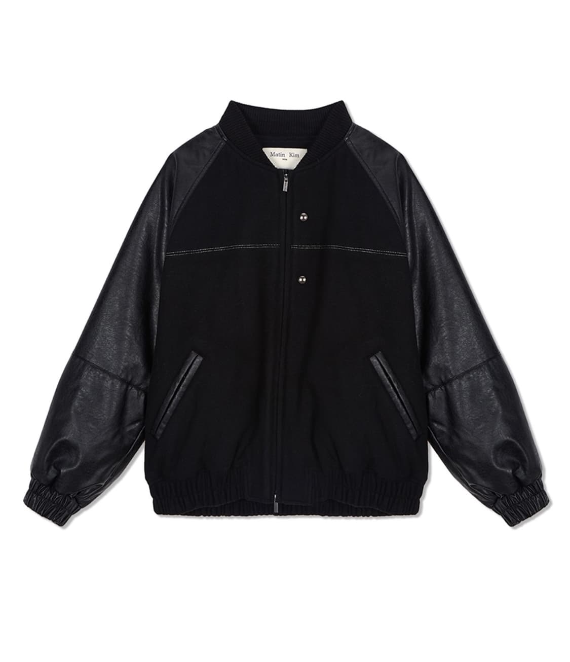 마뗑킴 스터드 포인트 폭스 레더 점퍼 상품이미지2