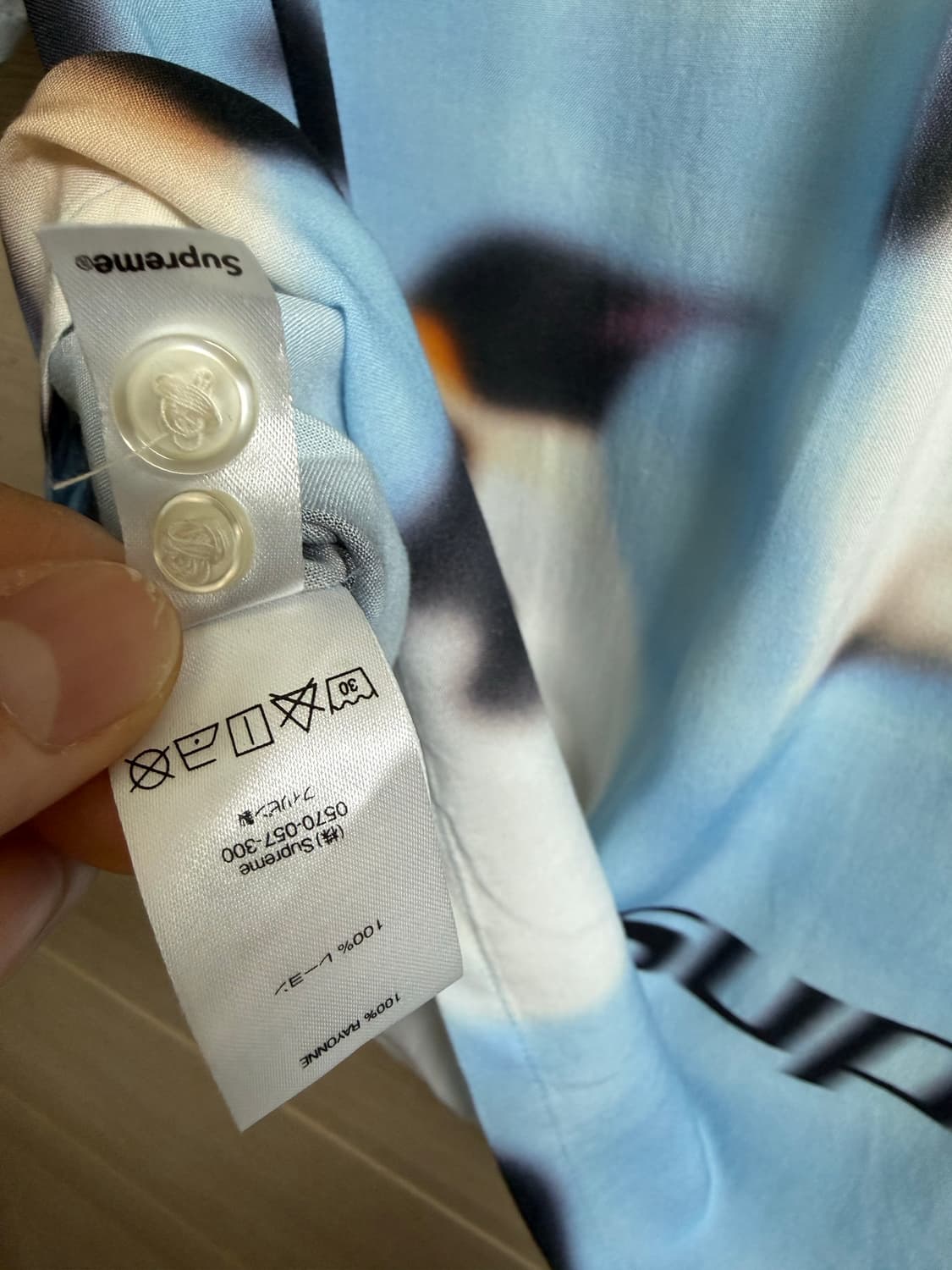 supreme 20FW 펭귄 레이온 셔츠 블루 상품이미지5