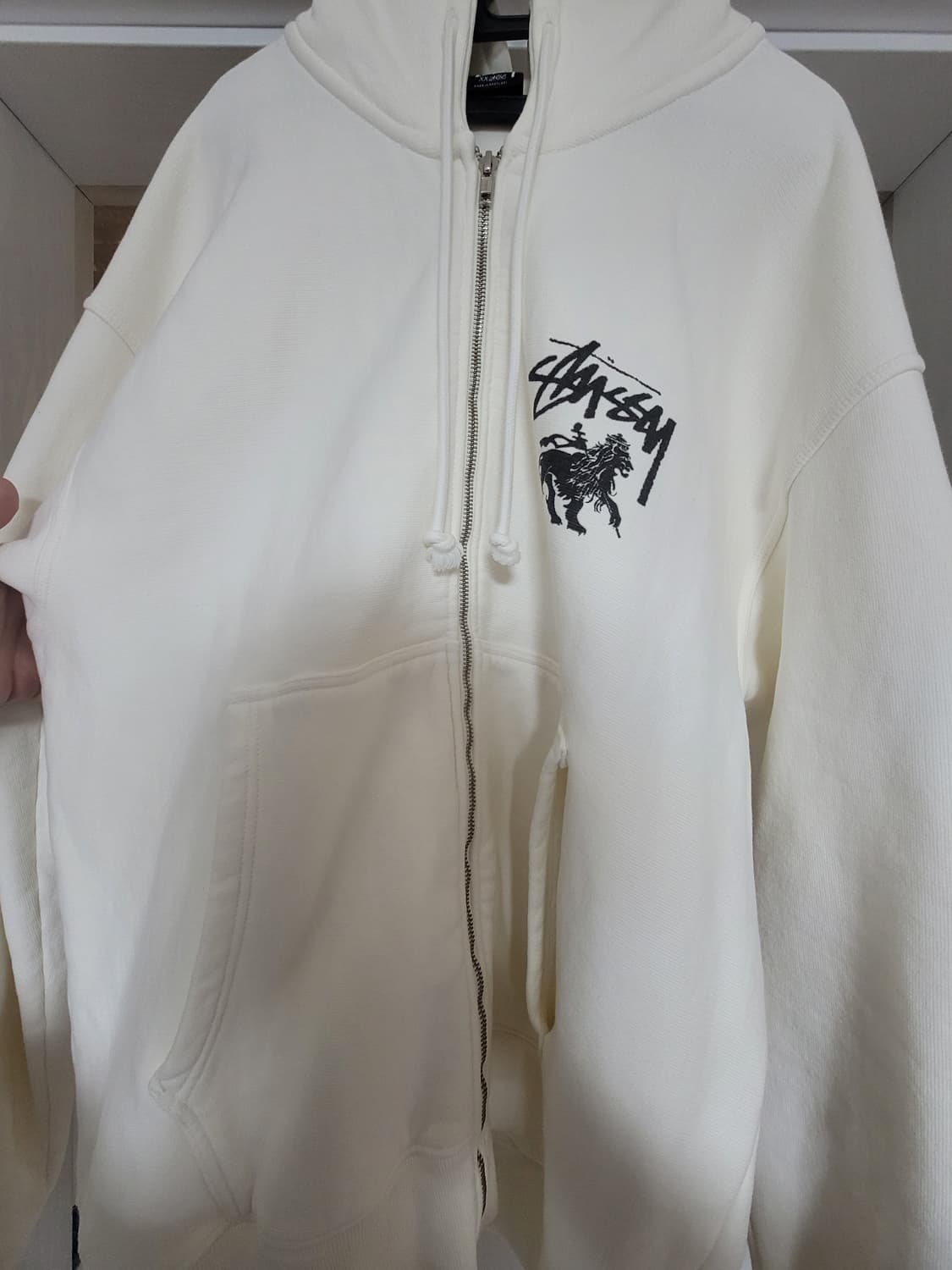 스투시 라이언 피그먼트 다이드 후드집업 네츄럴 상품이미지3