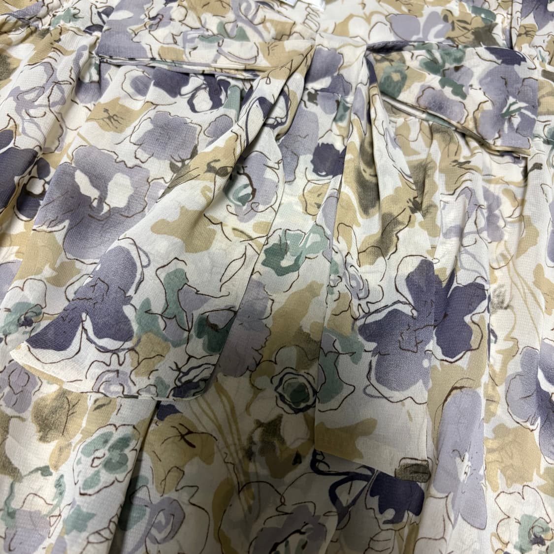 빈티지 플로럴 모리 슬리브리스 상품이미지3