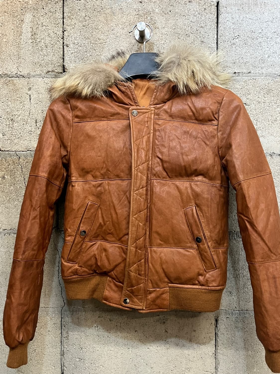 유즈드 퍼 레더 자켓 상품이미지2