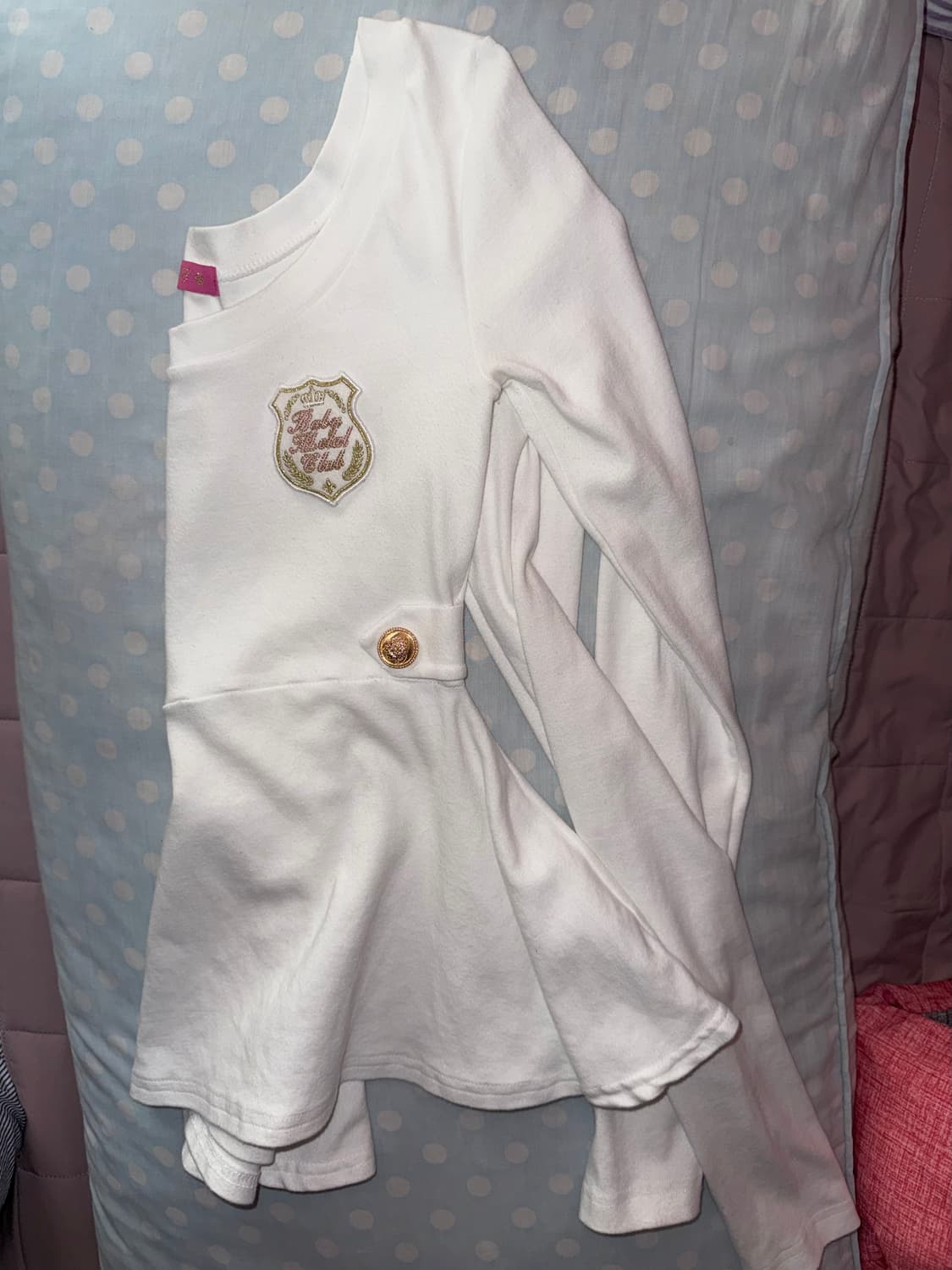 베이비메탈클럽 메구미 탑 플레어 긴팔티 히메갸루 U넥 골드금장로고 상품이미지9