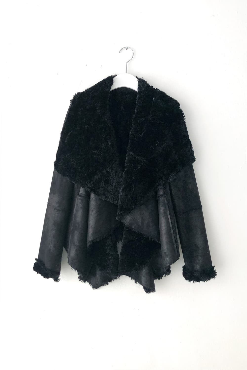 unbalanced flared fur jacket 상품이미지1