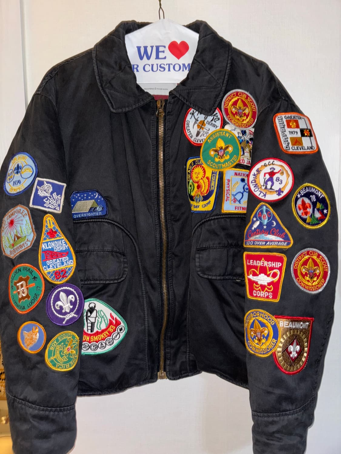 90s italy Boyscout patch bomber jacket 상품이미지1