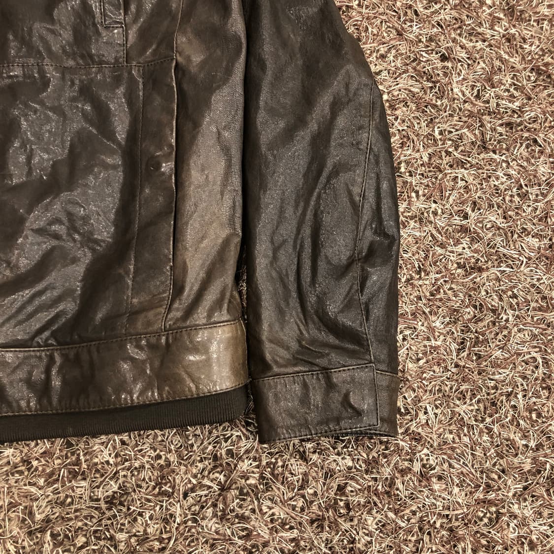 빈티지 양가죽 바이커 레더 가죽 블루종 자켓 상품이미지3