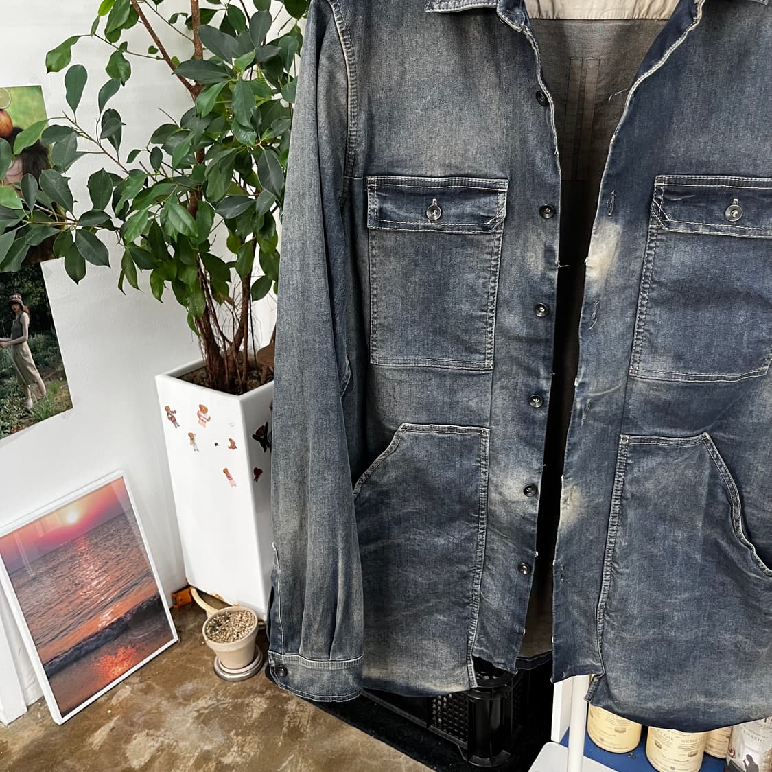 릭오웬스 다크쉐도우 허슬러 데님자켓 XL 상품이미지3