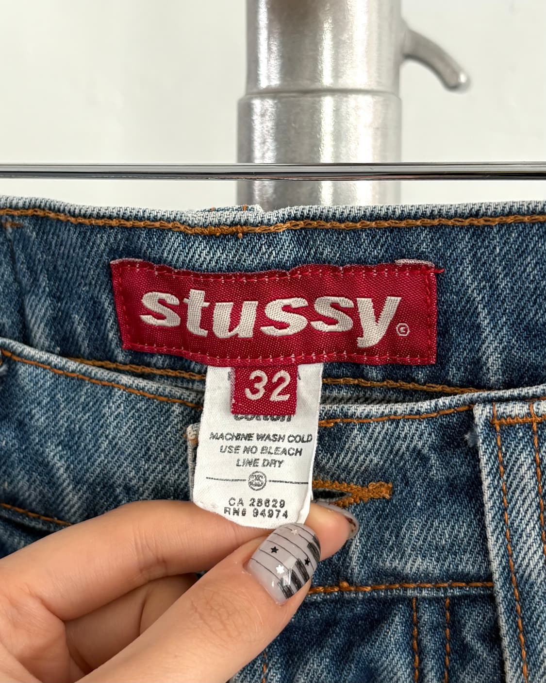 Stussy 스투시 90‘s 데님 숏 팬츠 상품이미지4
