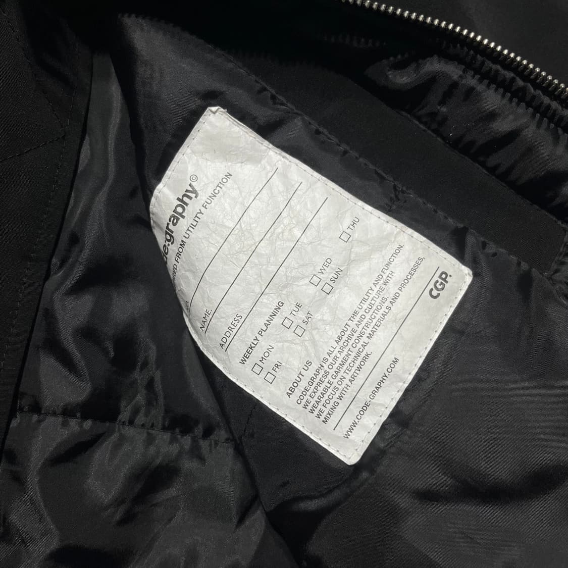 CGP 코드그라피 패딩 봄버 자켓 상품이미지5