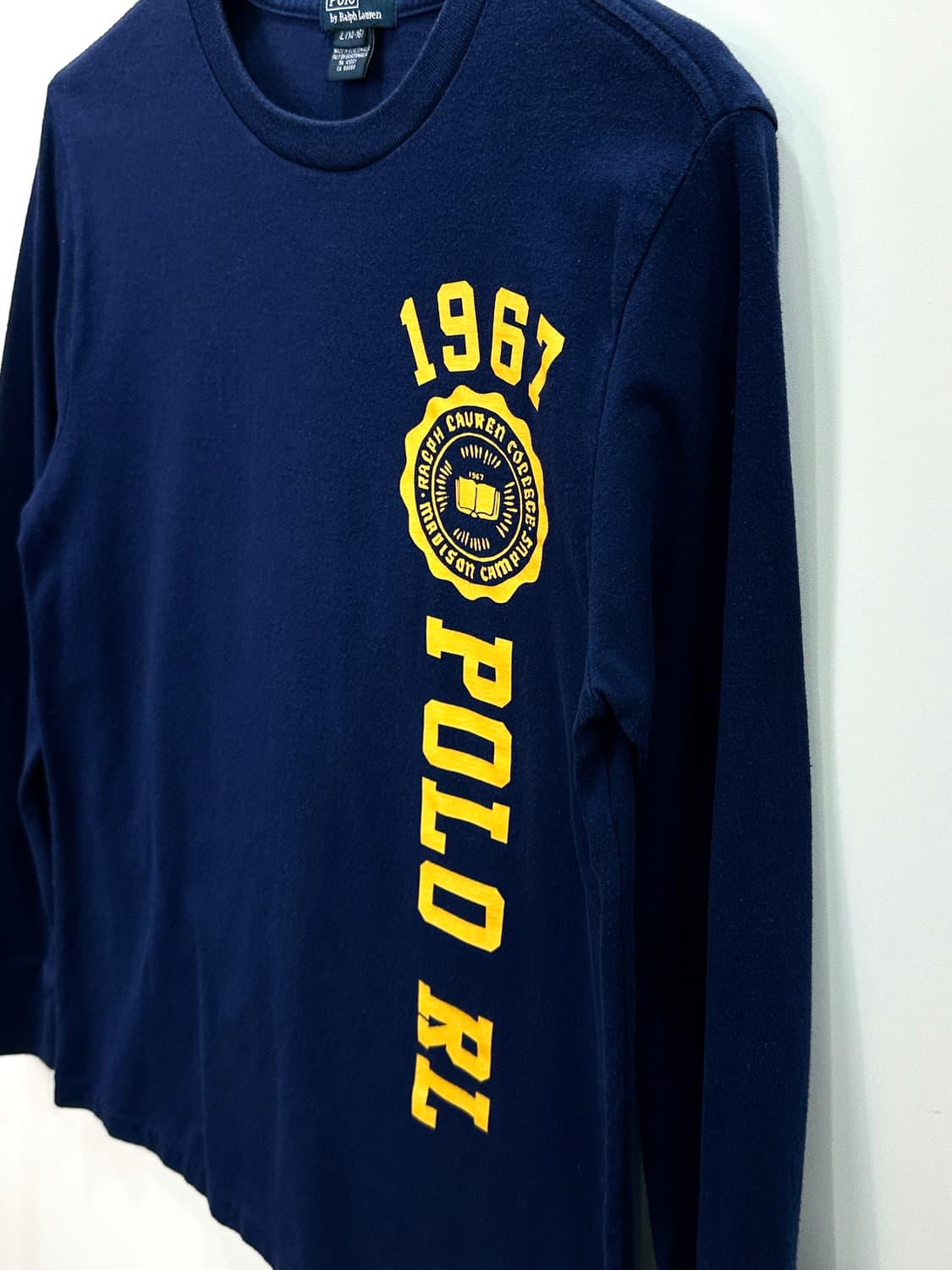 폴로 키즈 옐로우로고 롱슬리브 네이비 L 상품이미지2