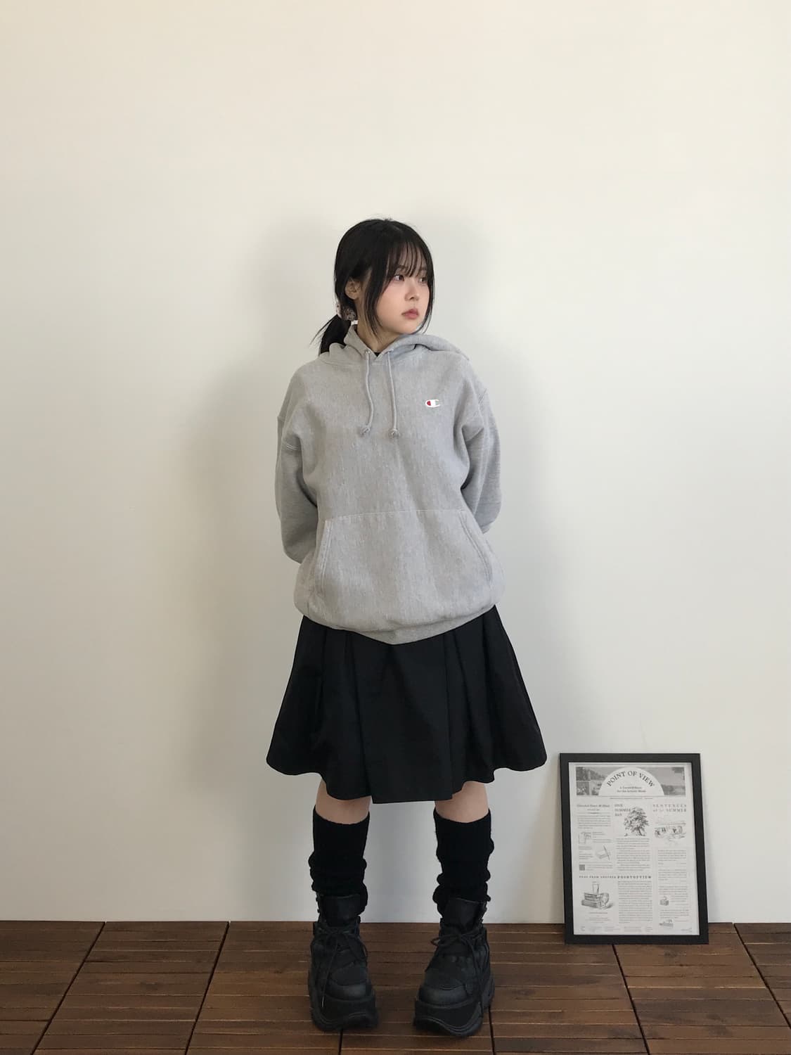 Champion Reverse Weave Hoodie Gray 상품이미지1