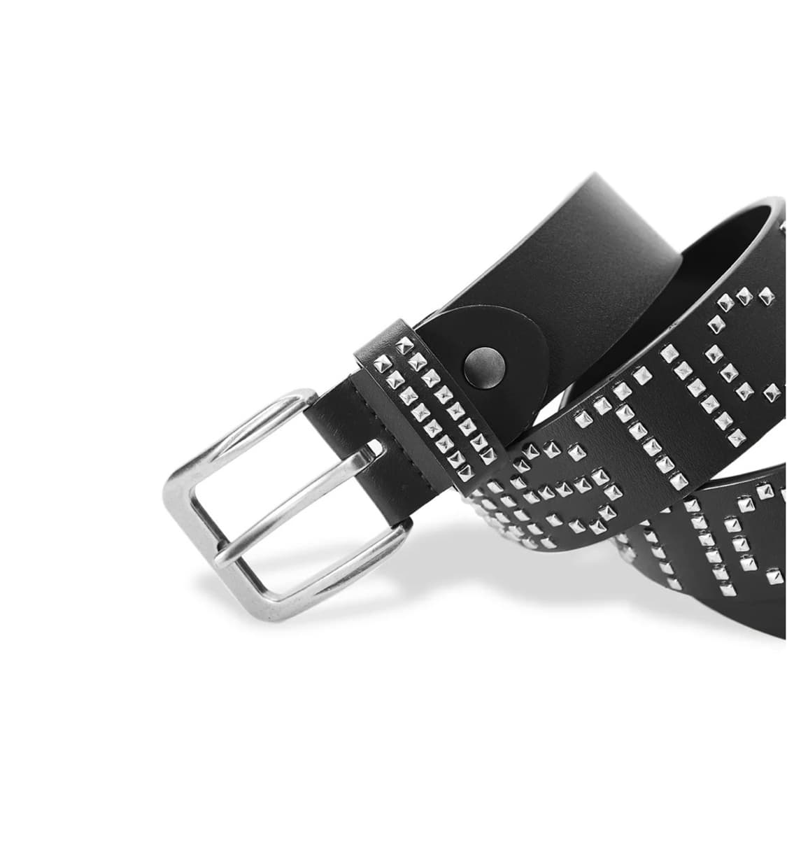 karmanistic punk studded logo belt black 상품이미지2