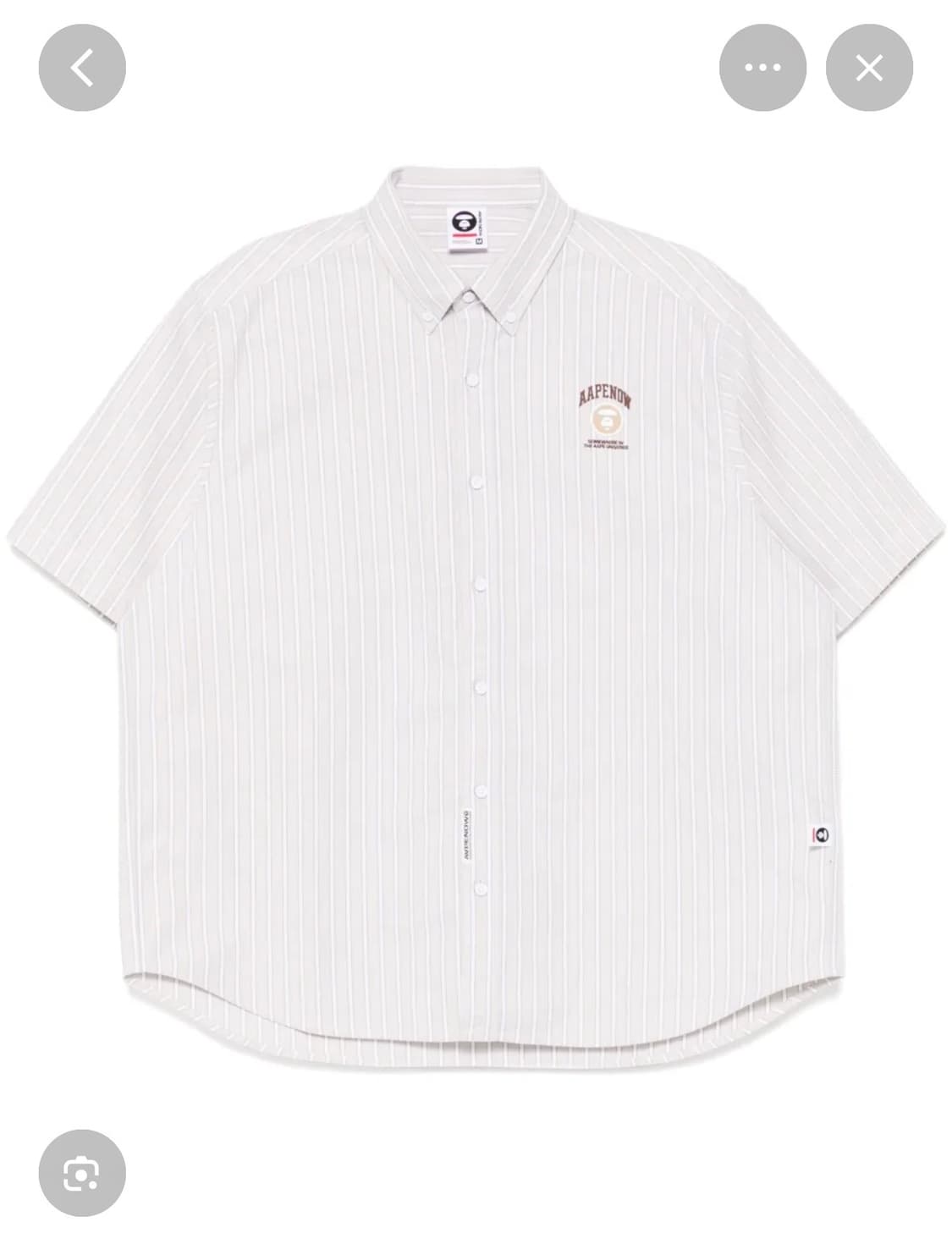 Aape moonface-logo striped shirt M 상품이미지2