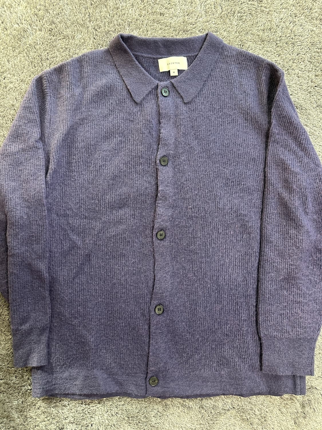 셔터 모헤어 플레인 가디건 퍼플 m 사이즈 상품이미지4