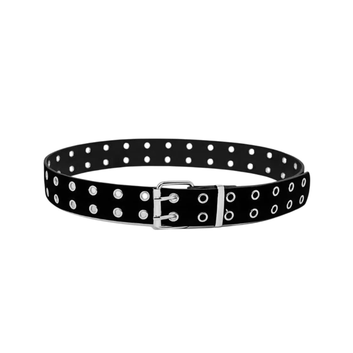 [Double Ring Belt] 블랙 하드웨어 벨트 상품이미지2