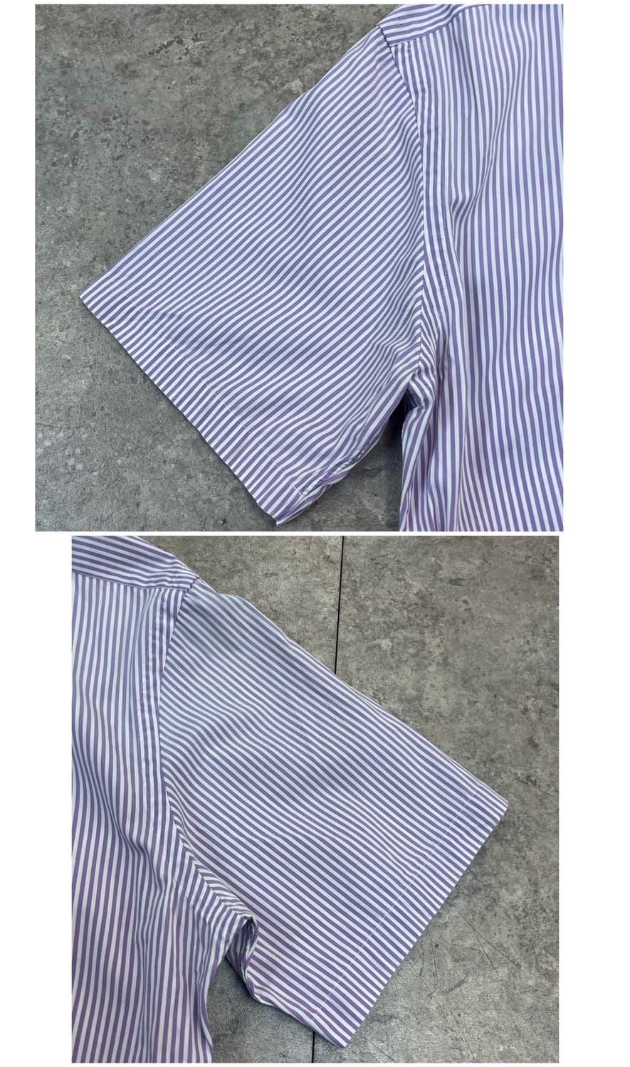 폴로 랄프로렌 스트라이프 반팔 셔츠 퍼플 XL #csz3396  상품이미지10