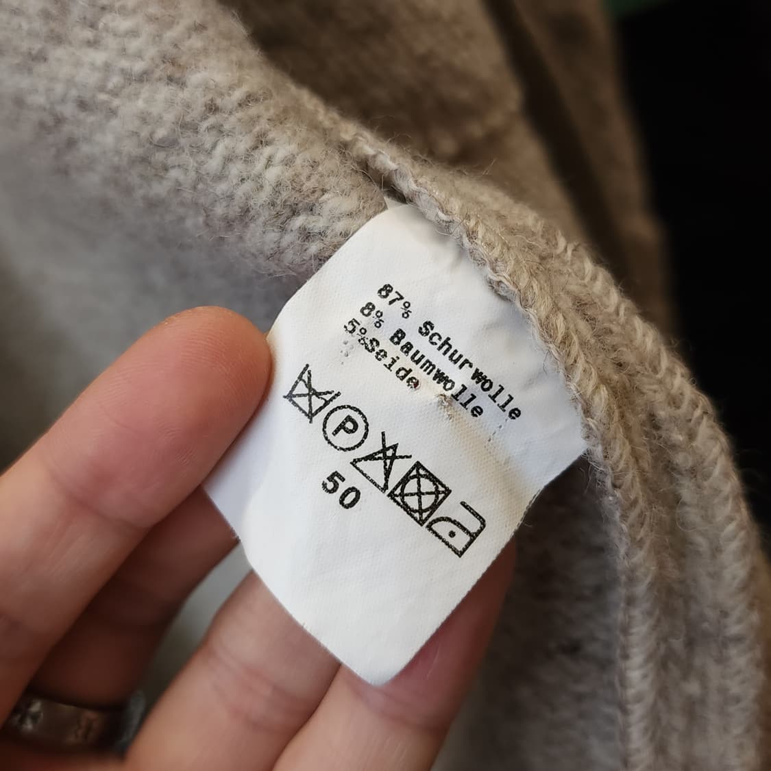 90s 프렌치 핸드메이드 울 가디건 코위찬 헤비울 스웨터 빈티지 니트50 상품이미지10