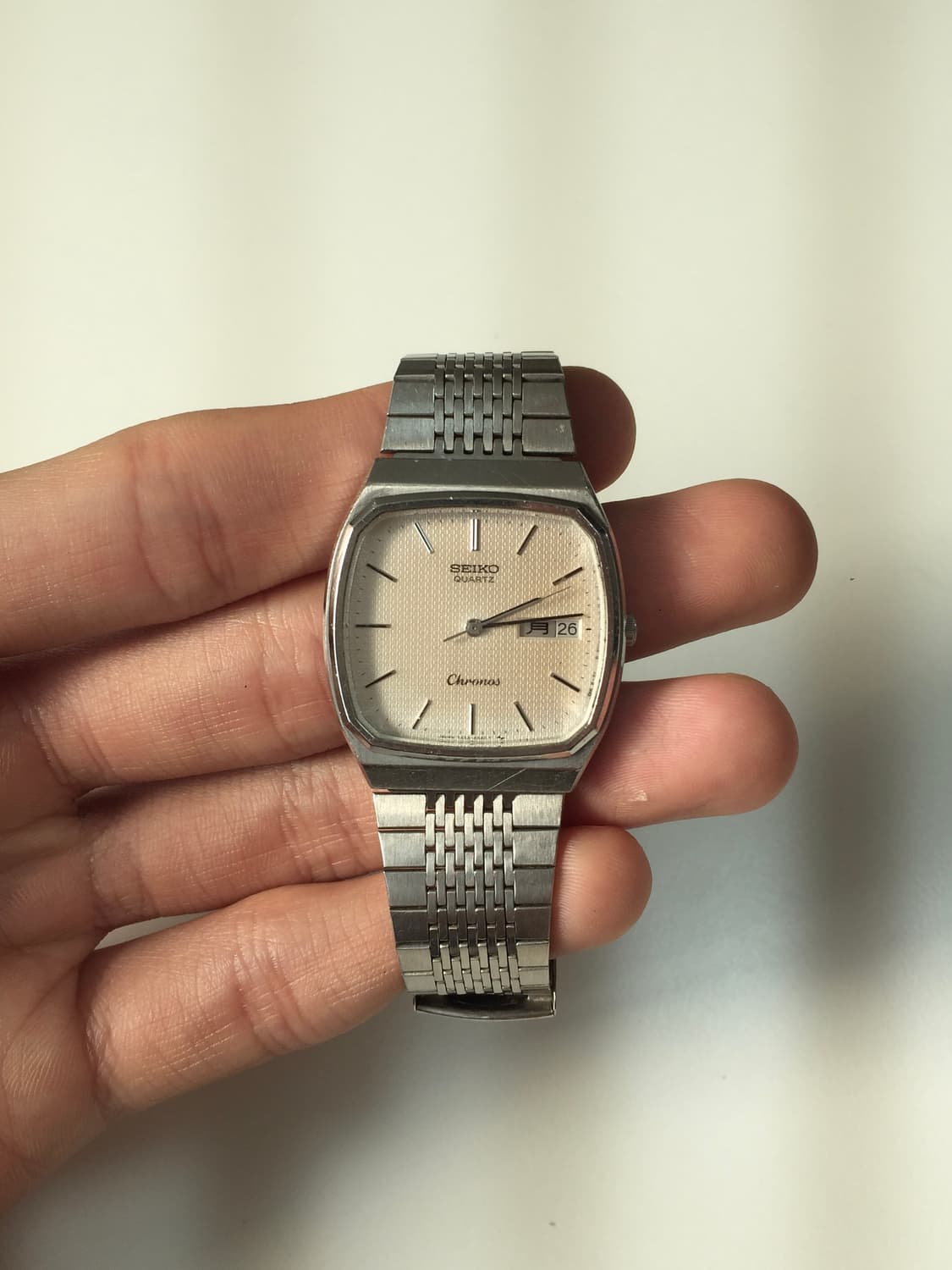 80s seiko chronos square day-date 상품이미지1