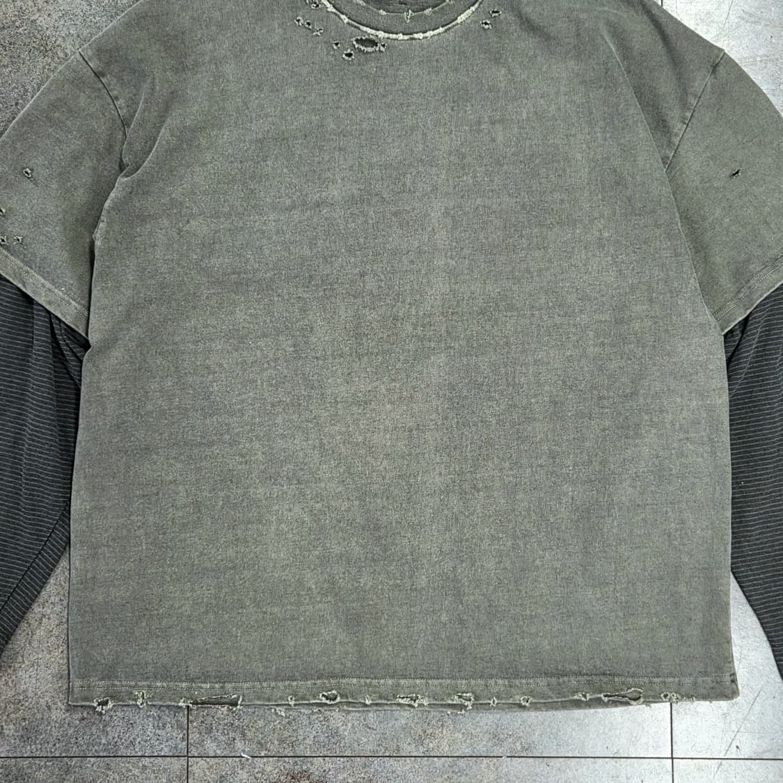 빈티지 반팔 레이어드 티셔츠 상품이미지3