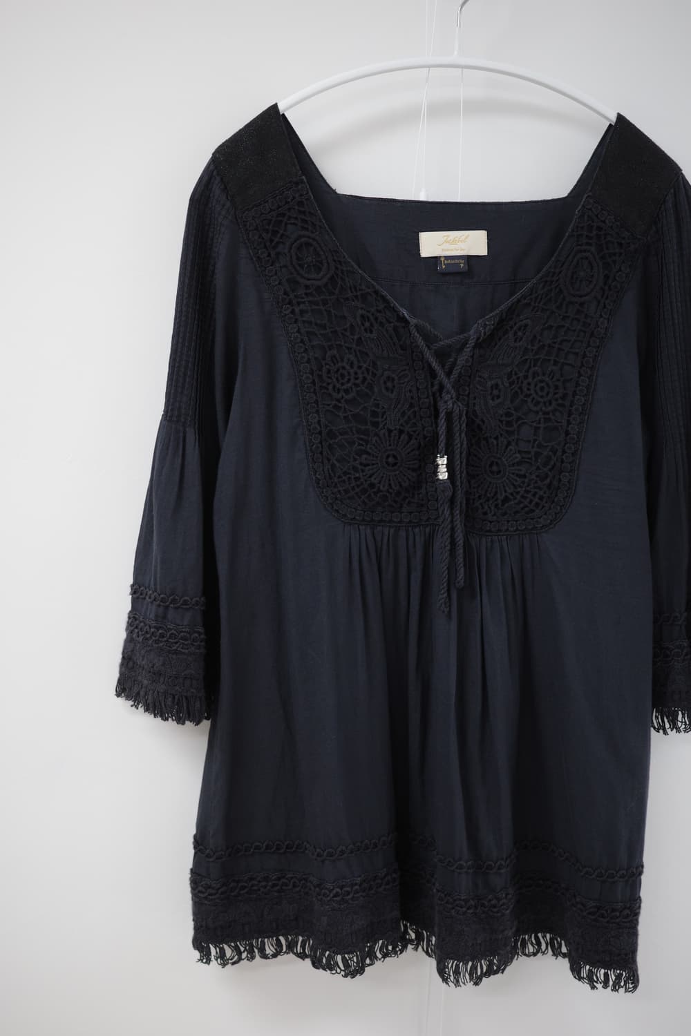 Oriental black tassel blouse 상품이미지5