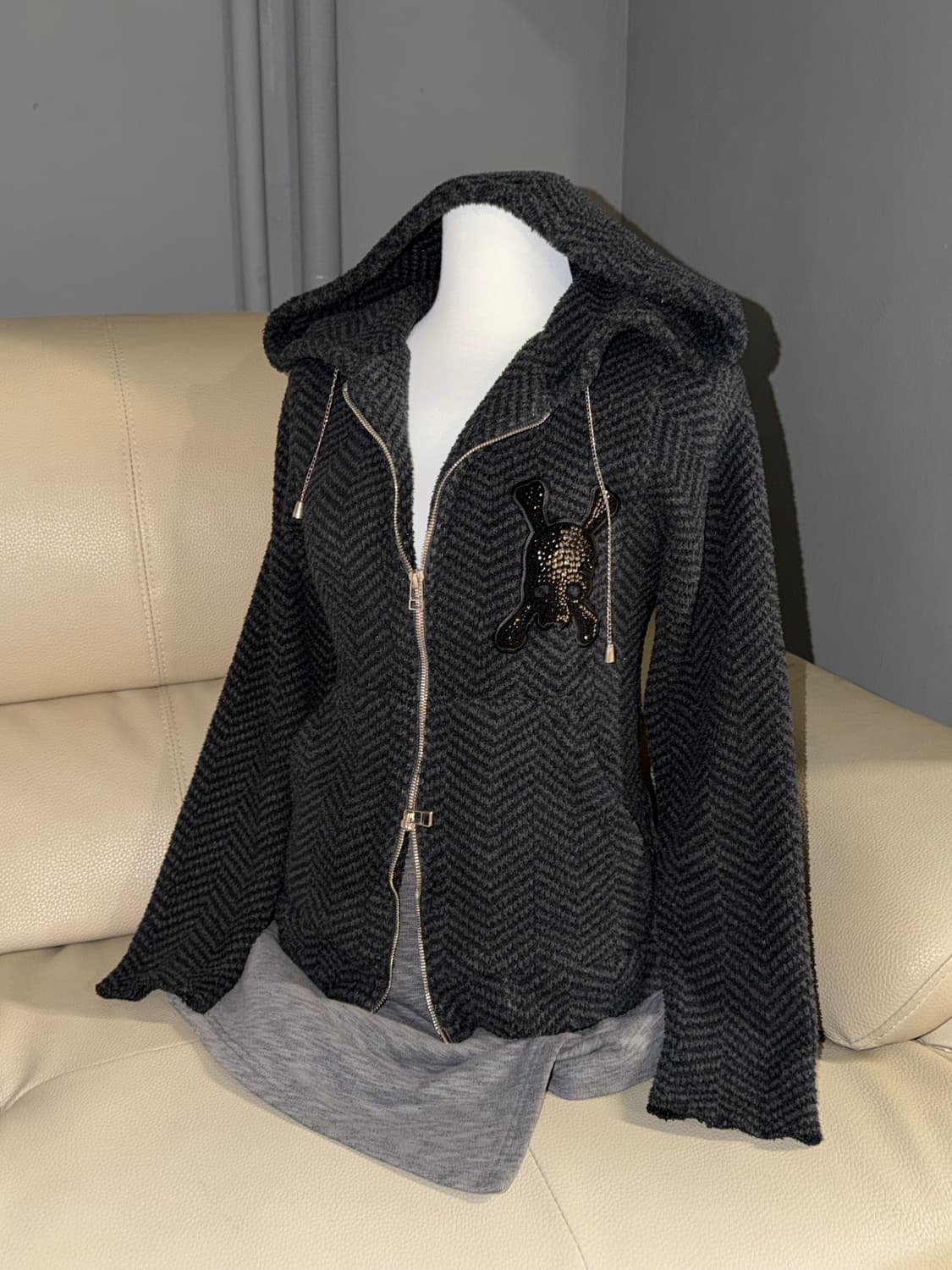 Roen skull cubic hood zip-up 상품이미지1