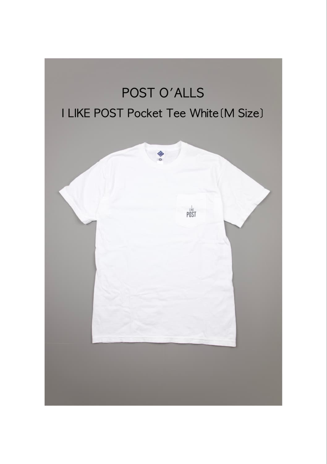 POST O’ALLS 아이 라이크 포스트 포켓 티 화이트 상품이미지1