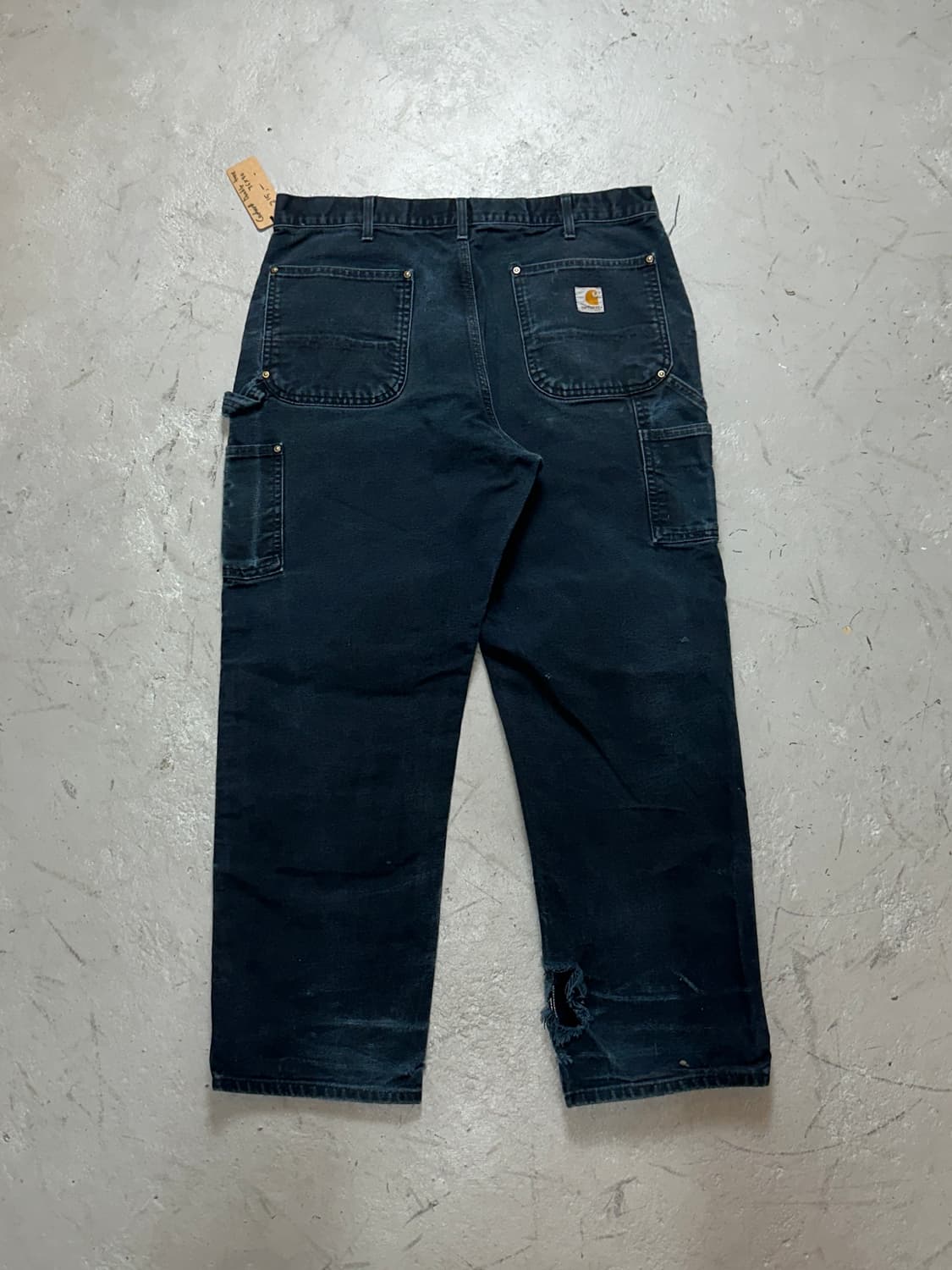 OG USA Made 칼하트 B01 더블니 블랙 칼하트 썩블니 워크팬츠 상품이미지4