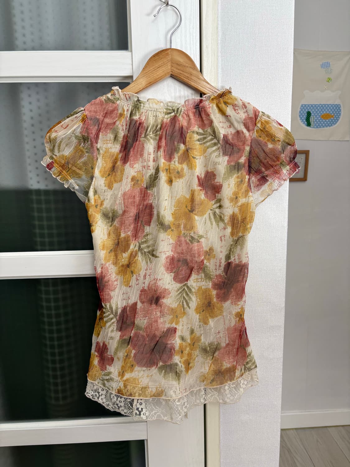 플라워 레이스 블라우스 상품이미지5