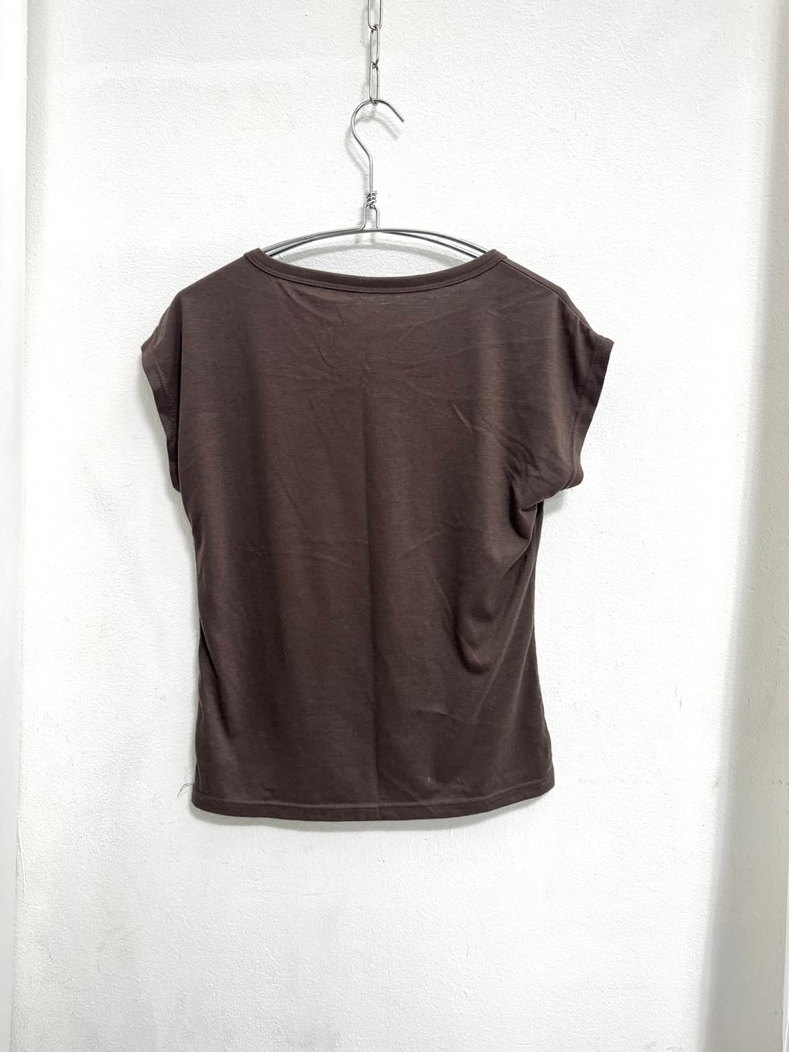 Brown graphic print top 상품이미지3