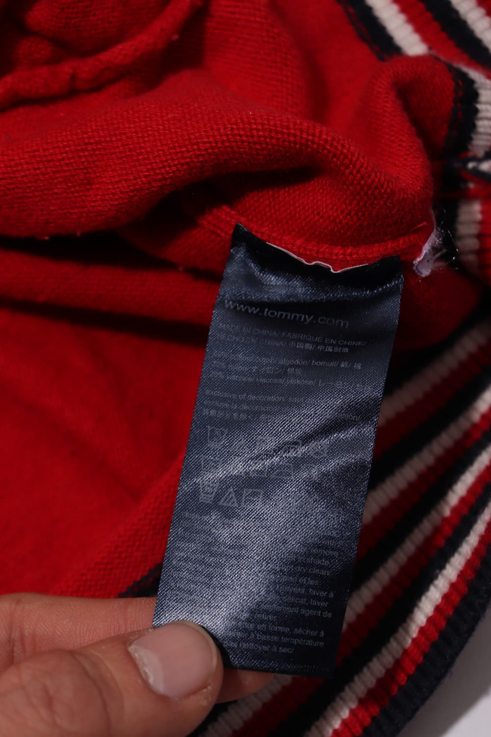 TOMMY HILFIGER  스타 로고 배색 니트 집업  women S 상품이미지5