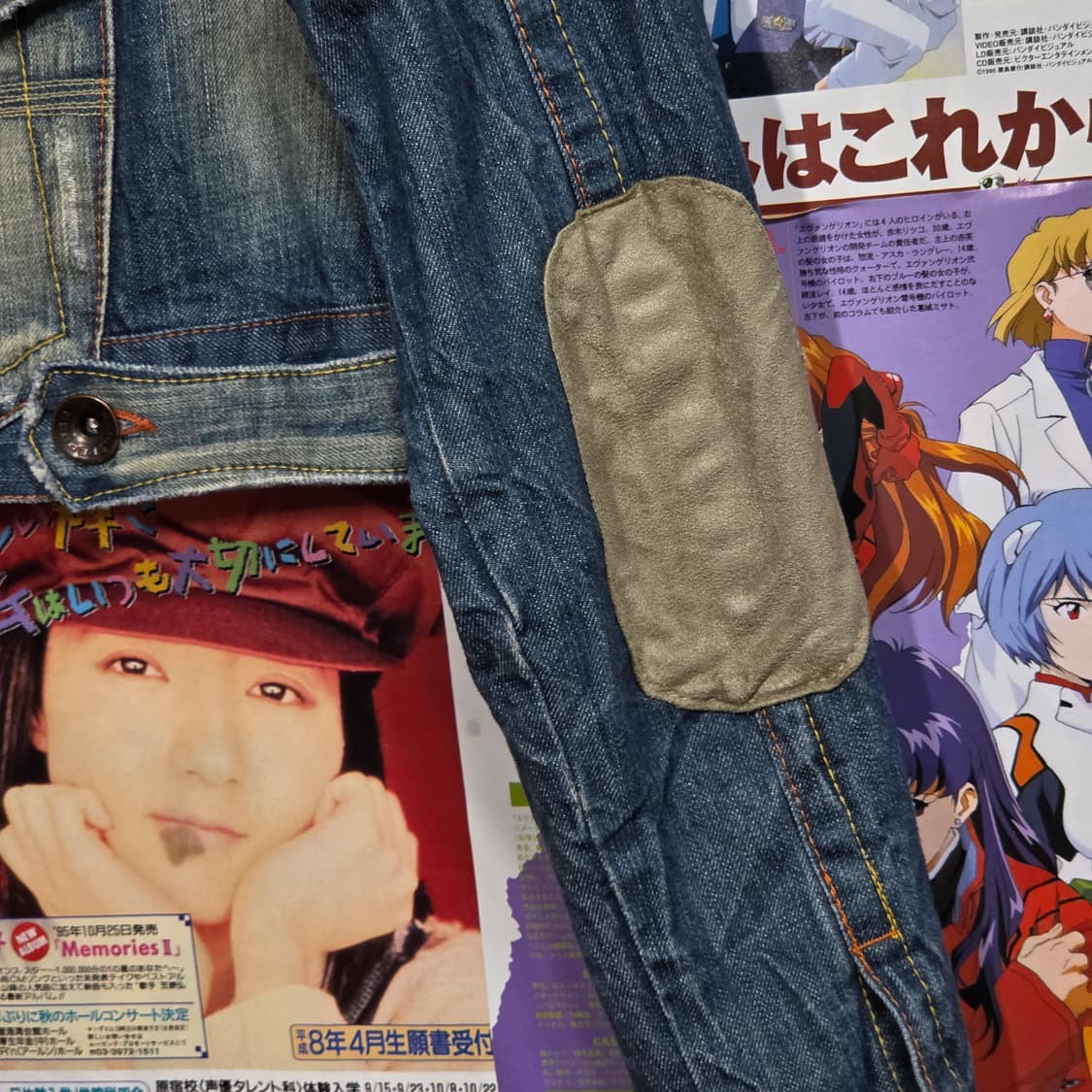 빈티지 자수 워싱 크롭 데님 자켓 상품이미지4