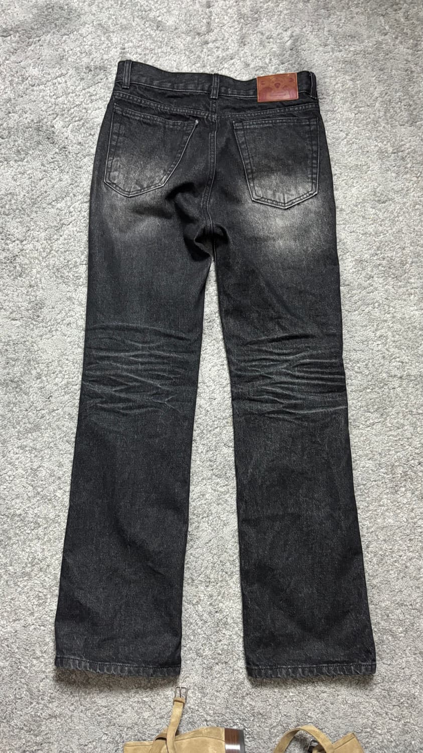 Lmood 아키라 블랙 워시드 부츠컷 데님 팬츠 44  상품이미지6