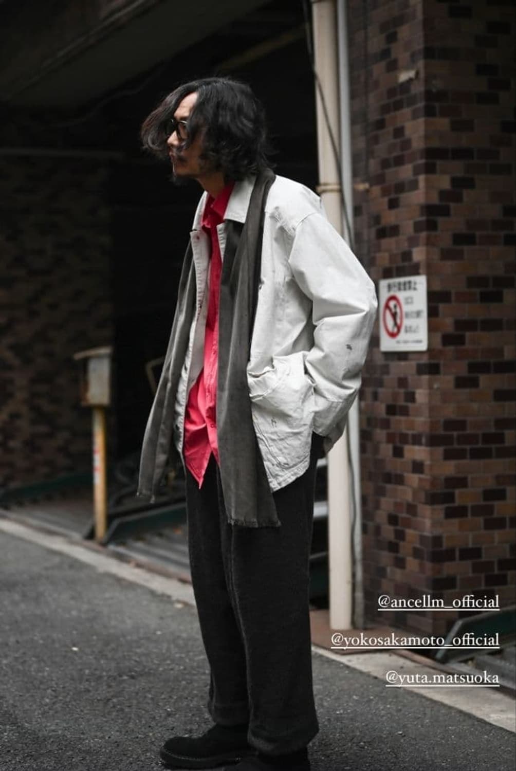 안셀름 페인티드 데님 커버올 화이트 상품이미지4