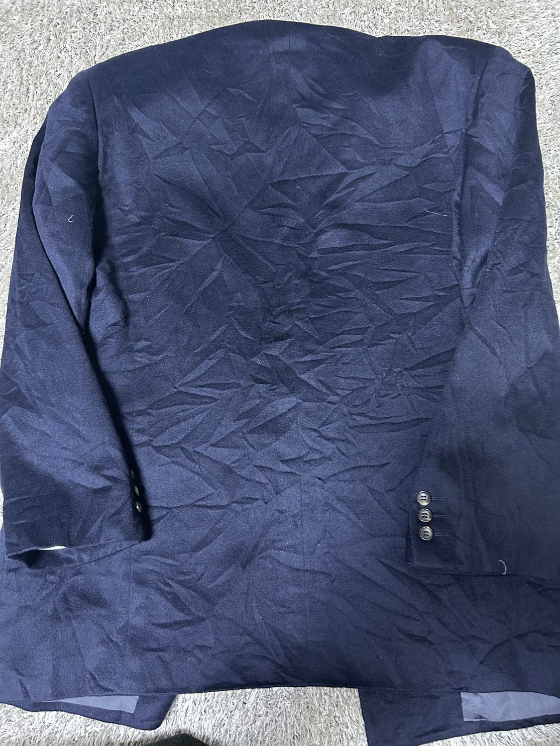 네이비 캐시미어 더블 버튼 블레이저 사이즈105~110 상품이미지5