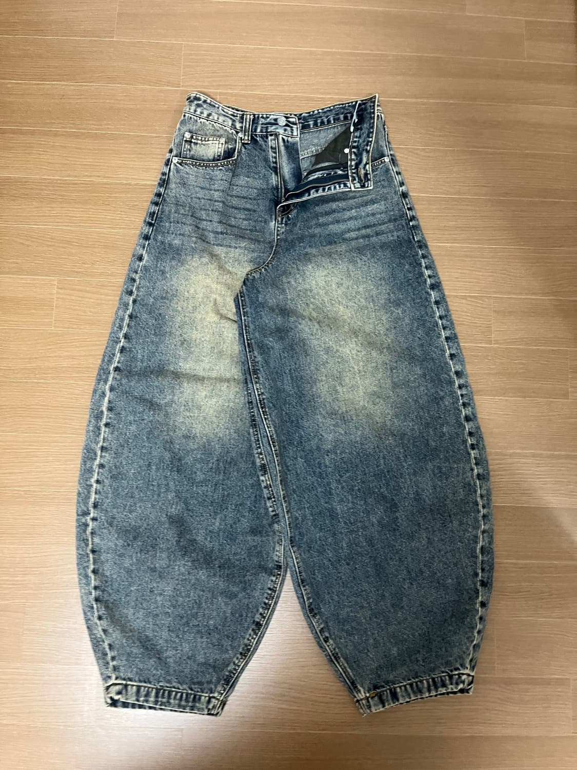 기철 벌룬 데님 빈티지청 팬츠 xs 사이즈 상품이미지1