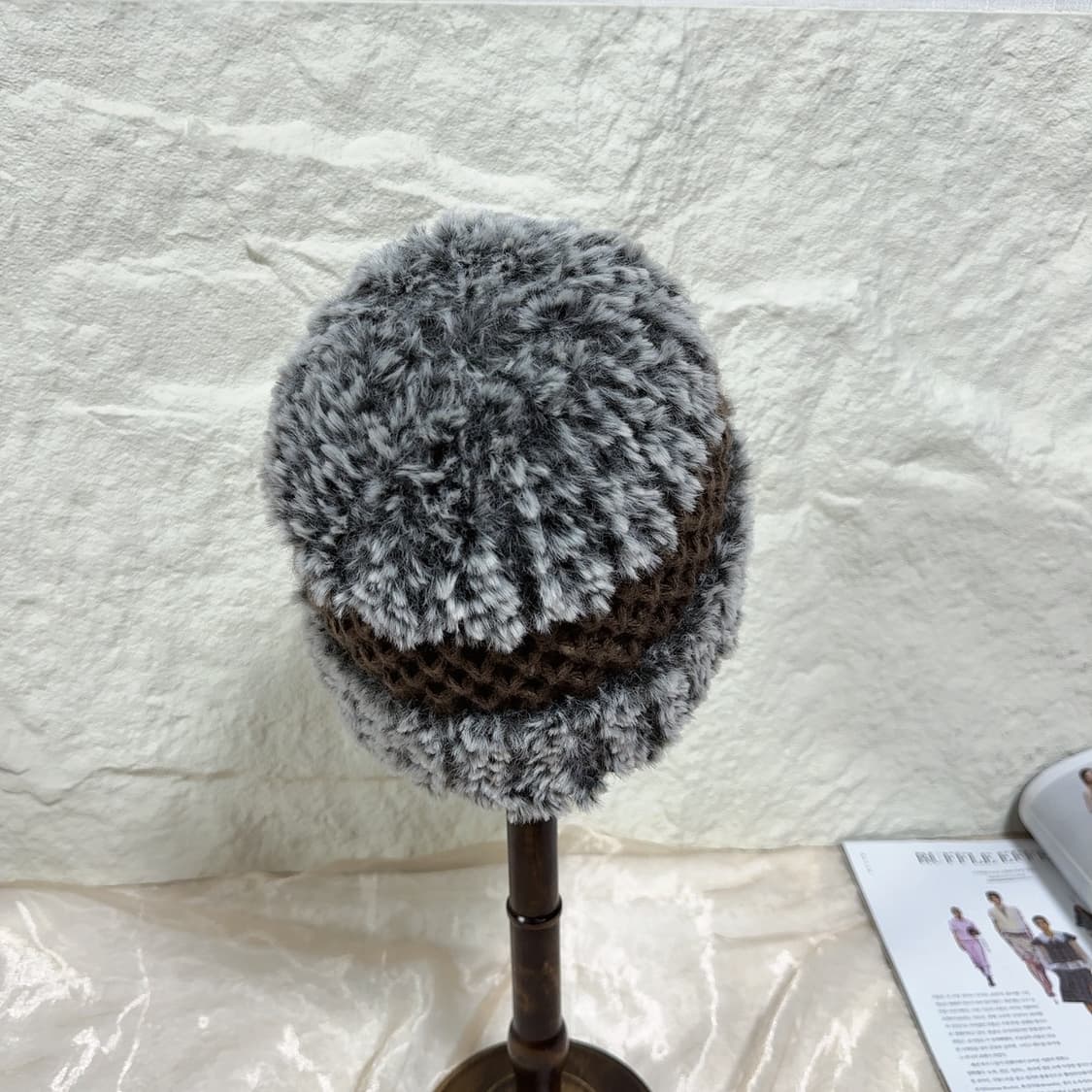 빈티지 퍼 니트모자 버킷햇 상품이미지3