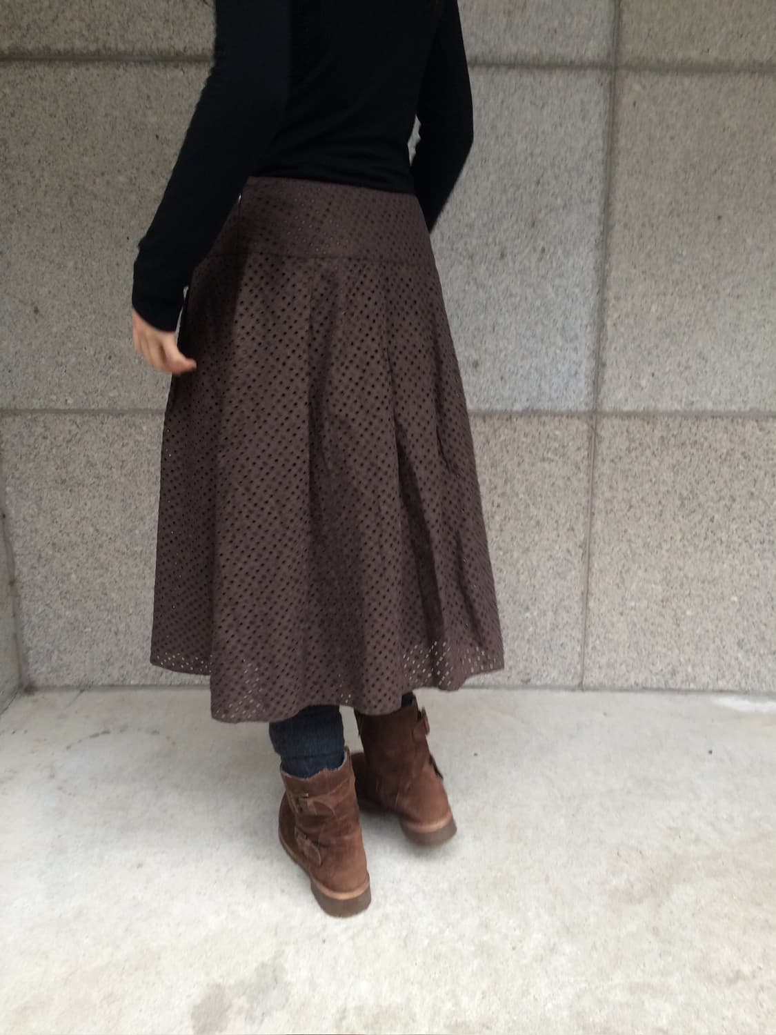 펀칭 도트 플레어 스커트 상품이미지4