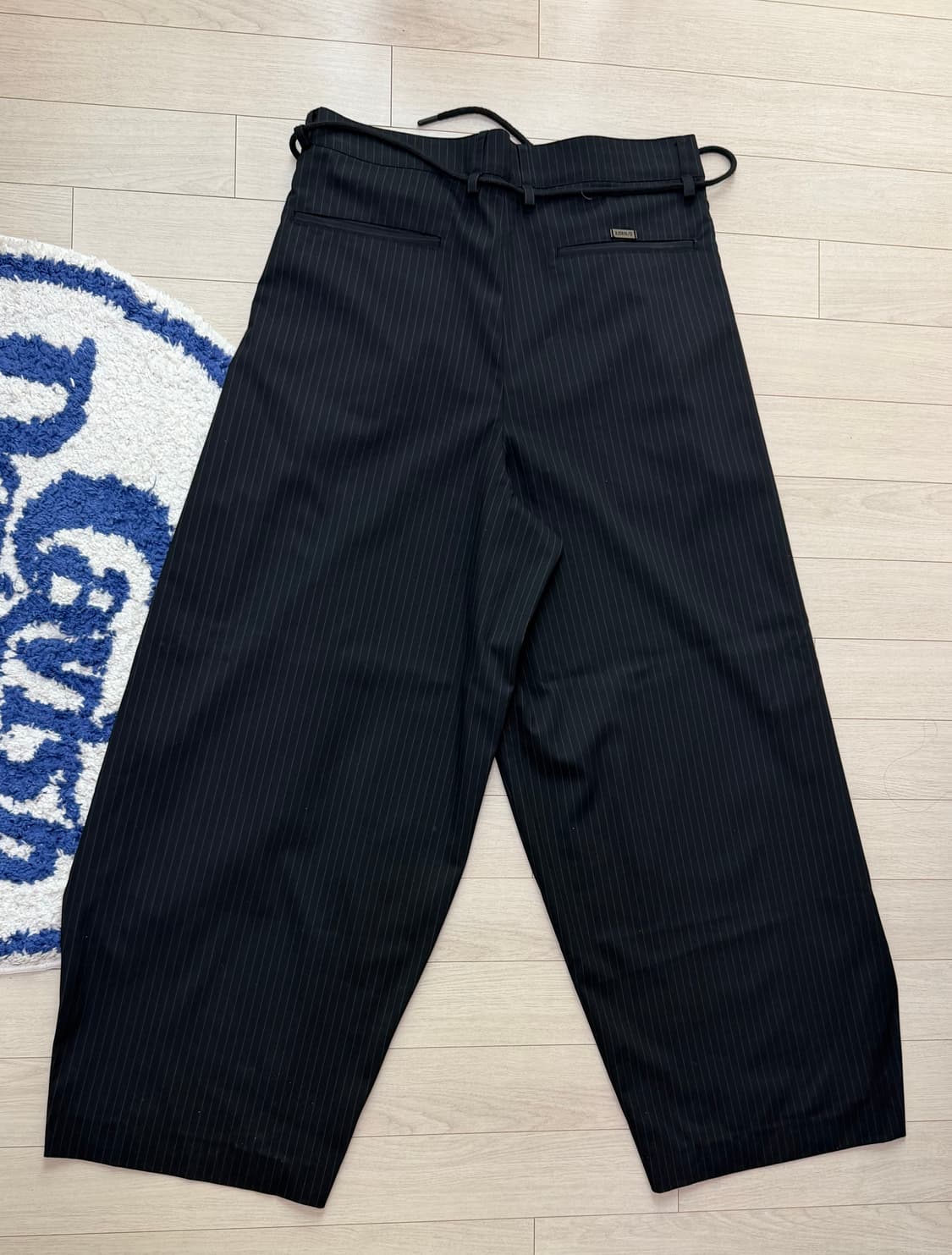 아조바이아조 원턱 오버사이즈 스트라이프 트라우저 상품이미지2