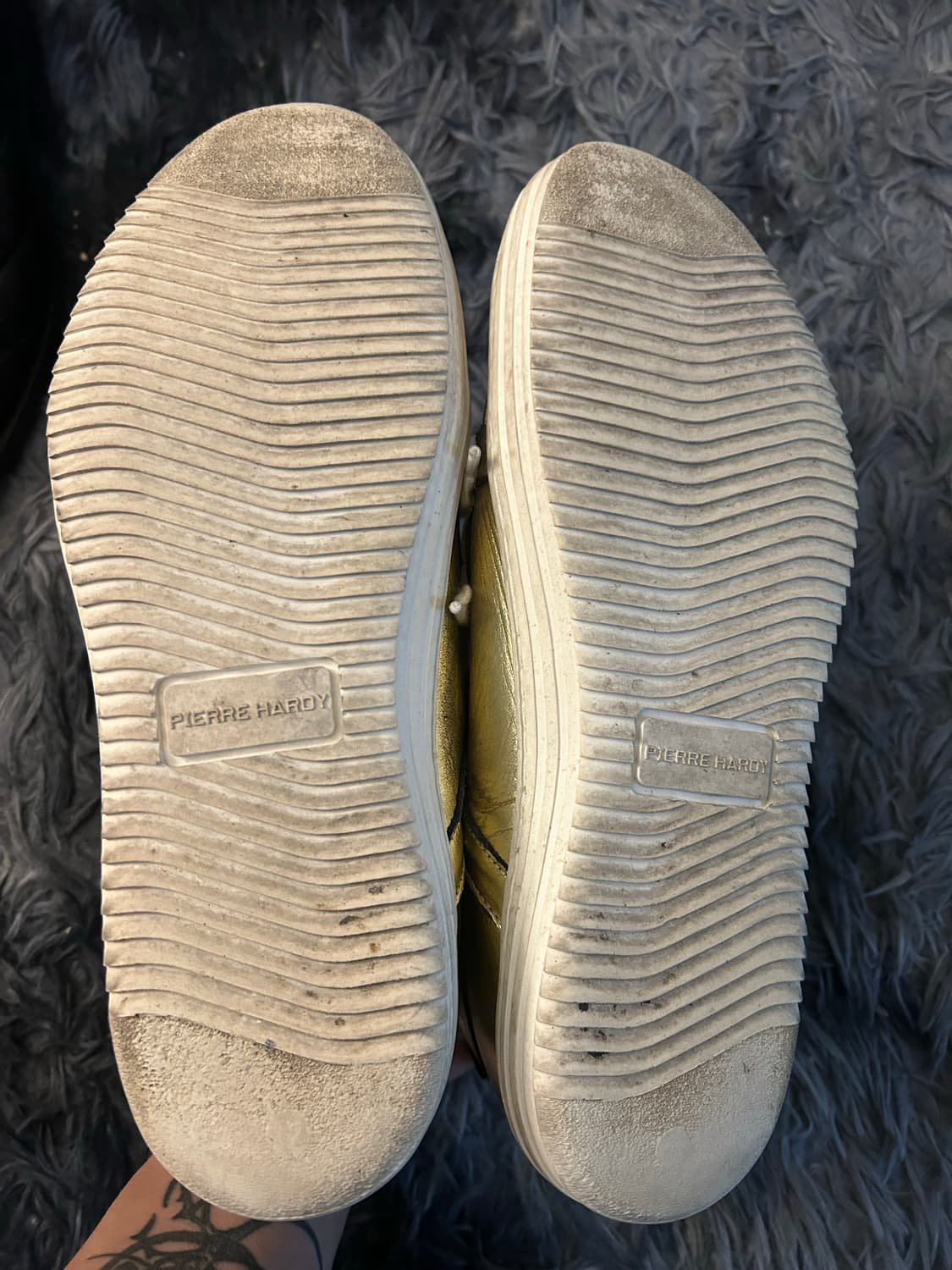 Pierre Hardy Leather High Top Gold 상품이미지4