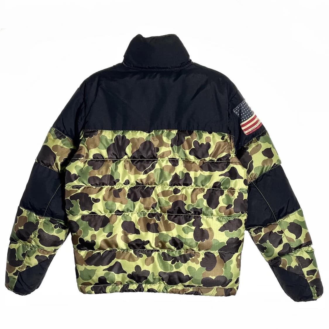 랄프로렌 데님 & 서플라이 카모 성조기 다운 푸퍼패딩 상품이미지2